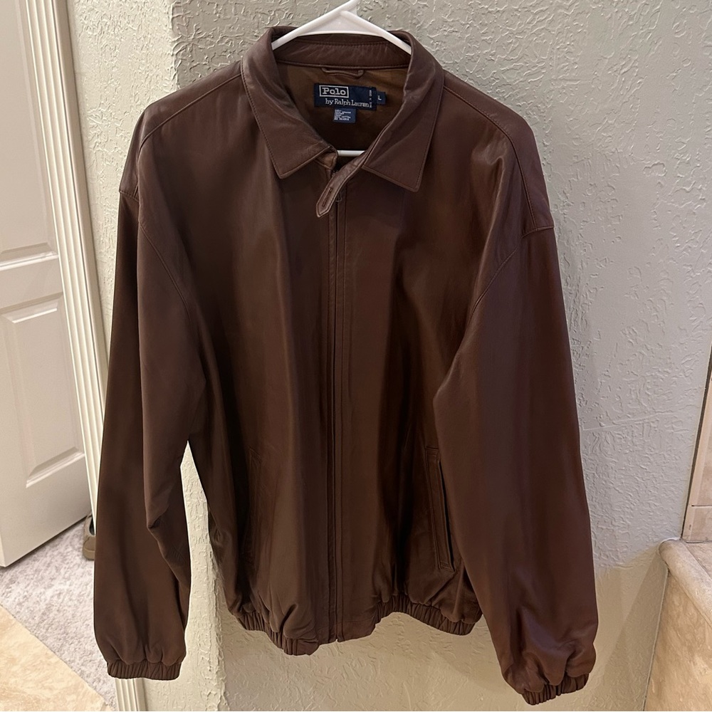 Polo by Ralph Lauren Leather Bomber Jacket